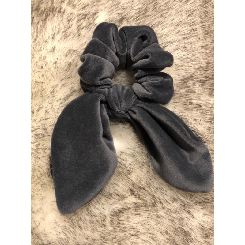 GUMKA WELUROWA SCRUNCHIES OZDOBA ELEGANCJA KOKARDA