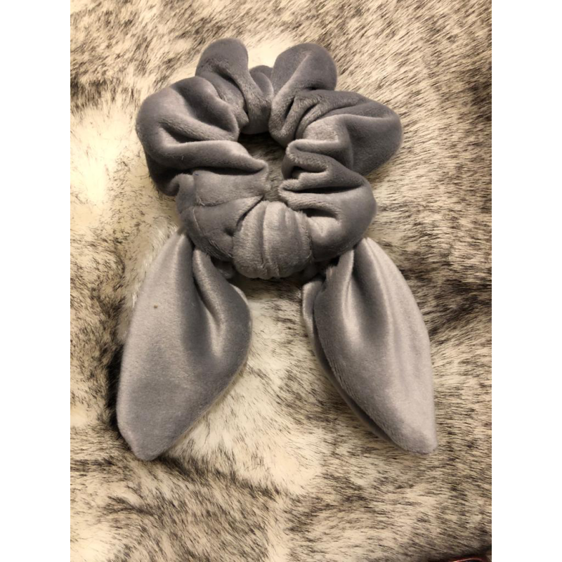 GUMKA WELUROWA SCRUNCHIES OZDOBA ELEGANCJA KOKARDA