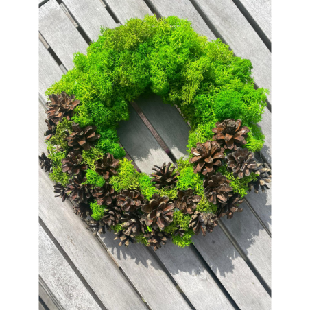 WIANEK  20 CM Z MCHU CHROBOTKA I SZYSZEK na DRZWI BOHO