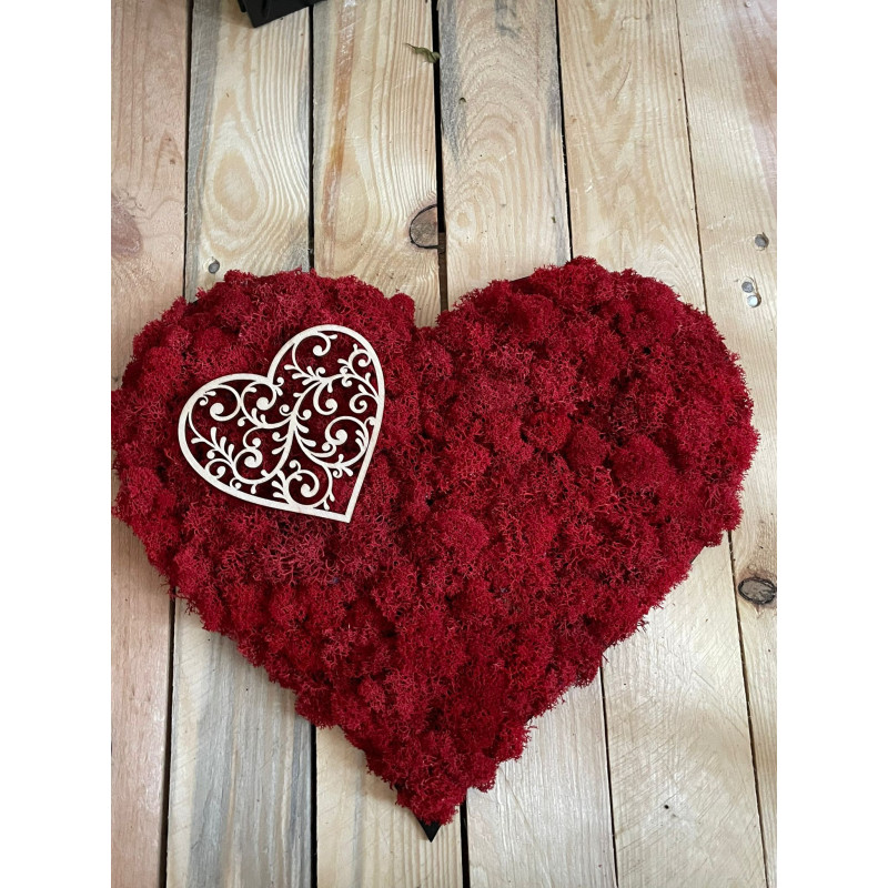 SERCE 30x34 cm Z MCHEM CHROBOTKIEM prezent