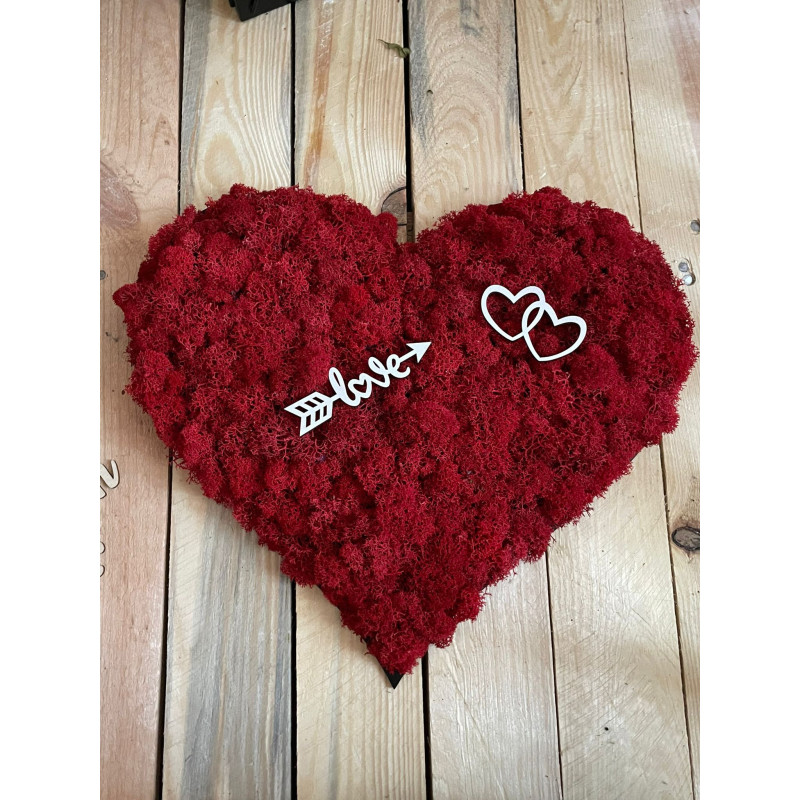 SERCE 30x34 cm Z MCHEM CHROBOTKIEM prezent