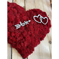 SERCE 30x34 cm Z MCHEM CHROBOTKIEM prezent